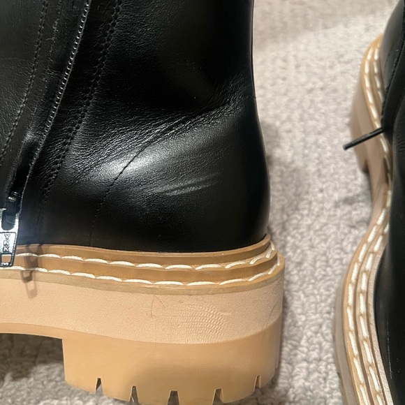 Proenza Schouler Black Lug Sole Boots, Size 38.5, Like New - Picture 9 of 13